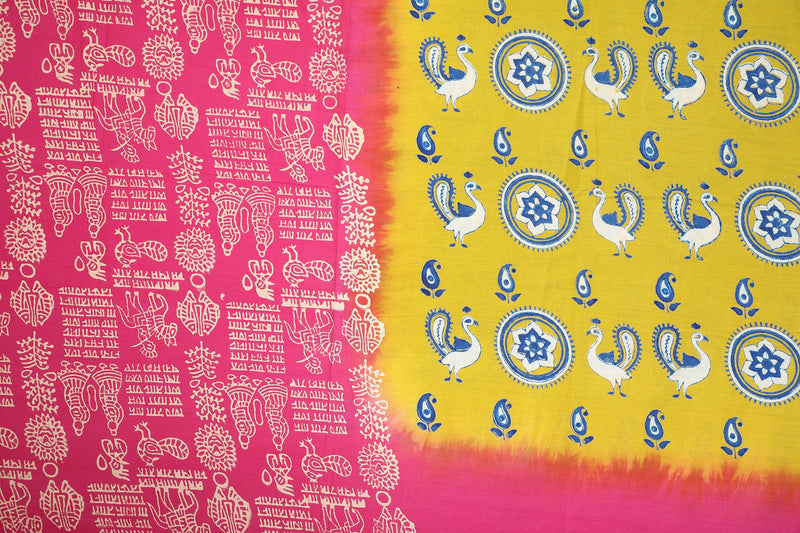 Yauvani - Woven Mulmul Handblock Printed Saree
