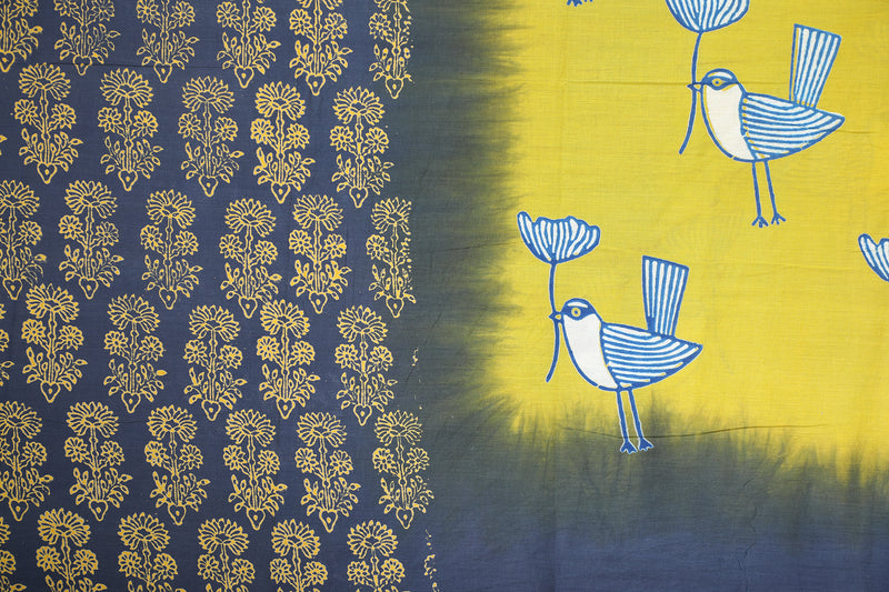 Chetna - Woven Mulmul Handblock Printed Saree.