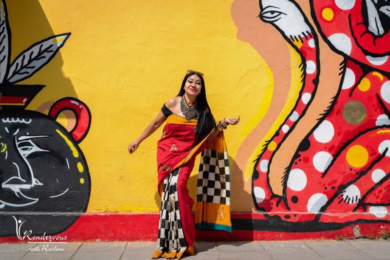 Alta Saree - Anuradha Ramam-Hand woven- Sustainable fashion- Conscious fashion- Vocal for local