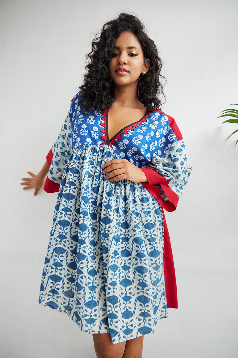 Neelgarh - Woven Cotton Handblock Printed Dress