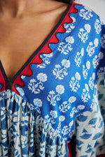 Neelgarh - Woven Cotton Handblock Printed Dress