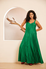 Chennai Green Muslin Dress