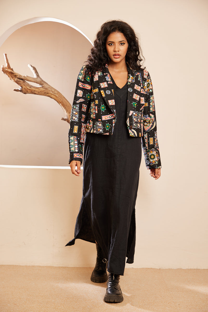 Sheesha - Mirror and Resham Embroidered Short Jacket
