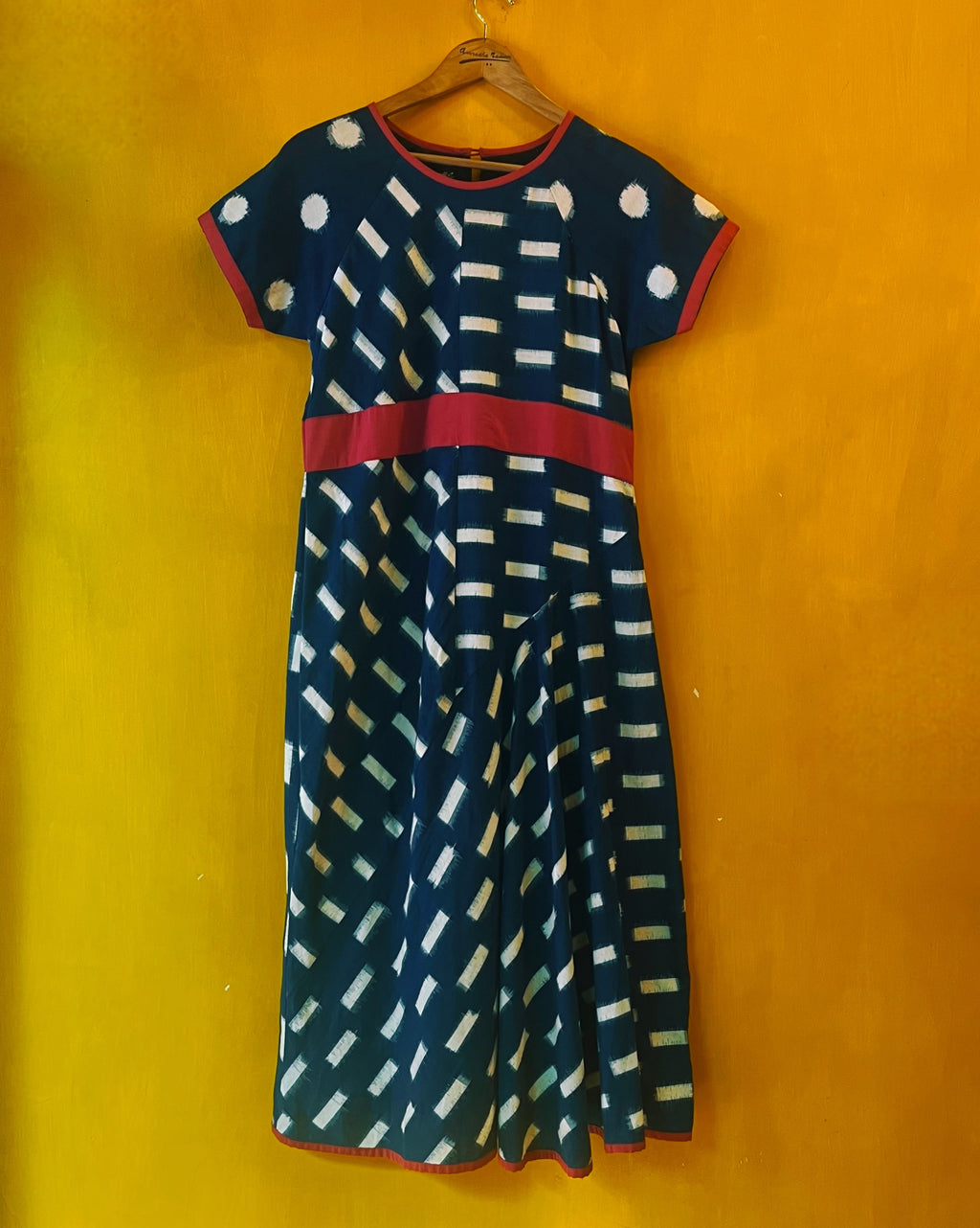 A-Line Ikat Dress - Binita (Size - M) - Anuradha Ramam