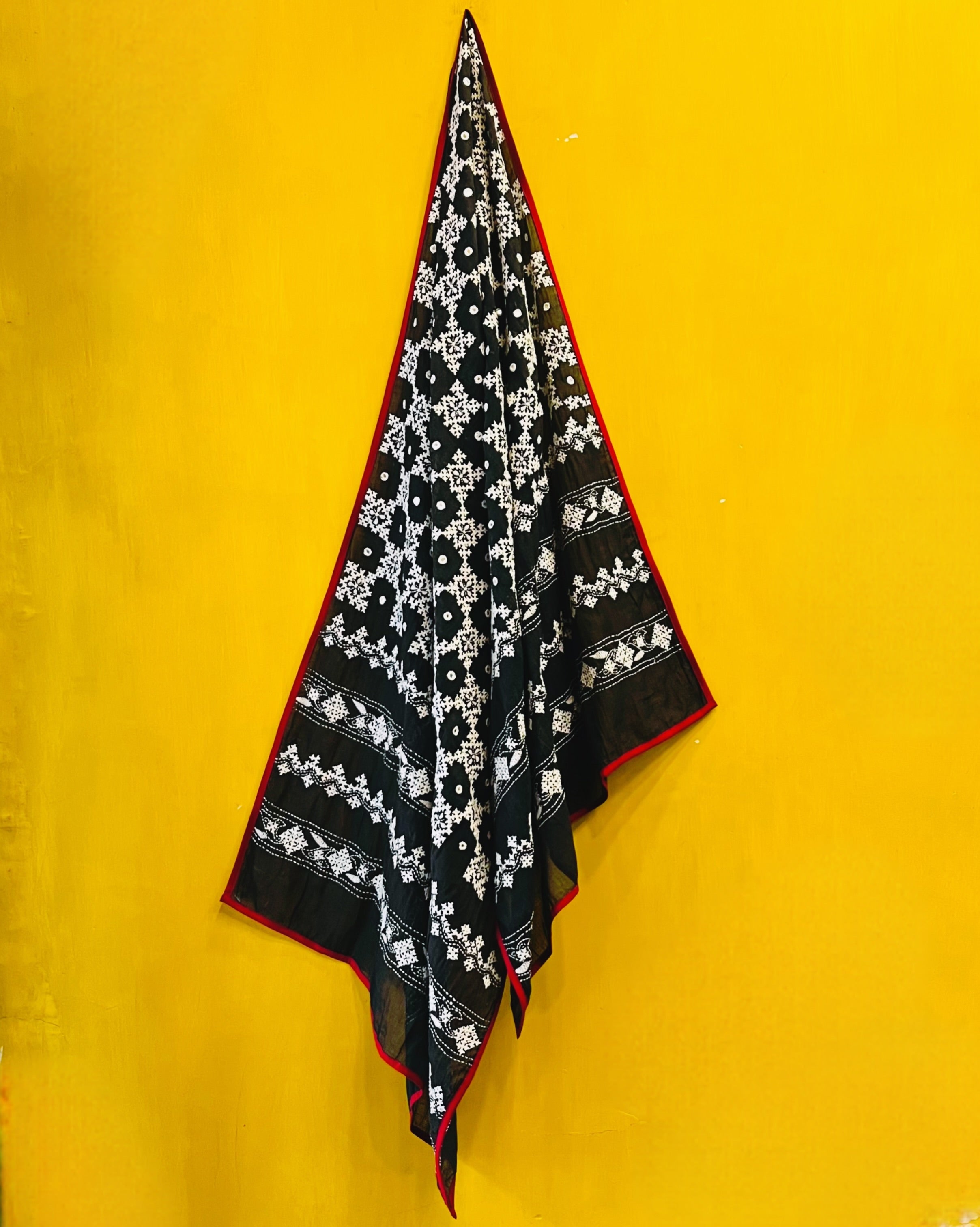 Embroidered Cotton Dupatta - Aishani - Anuradha Ramam