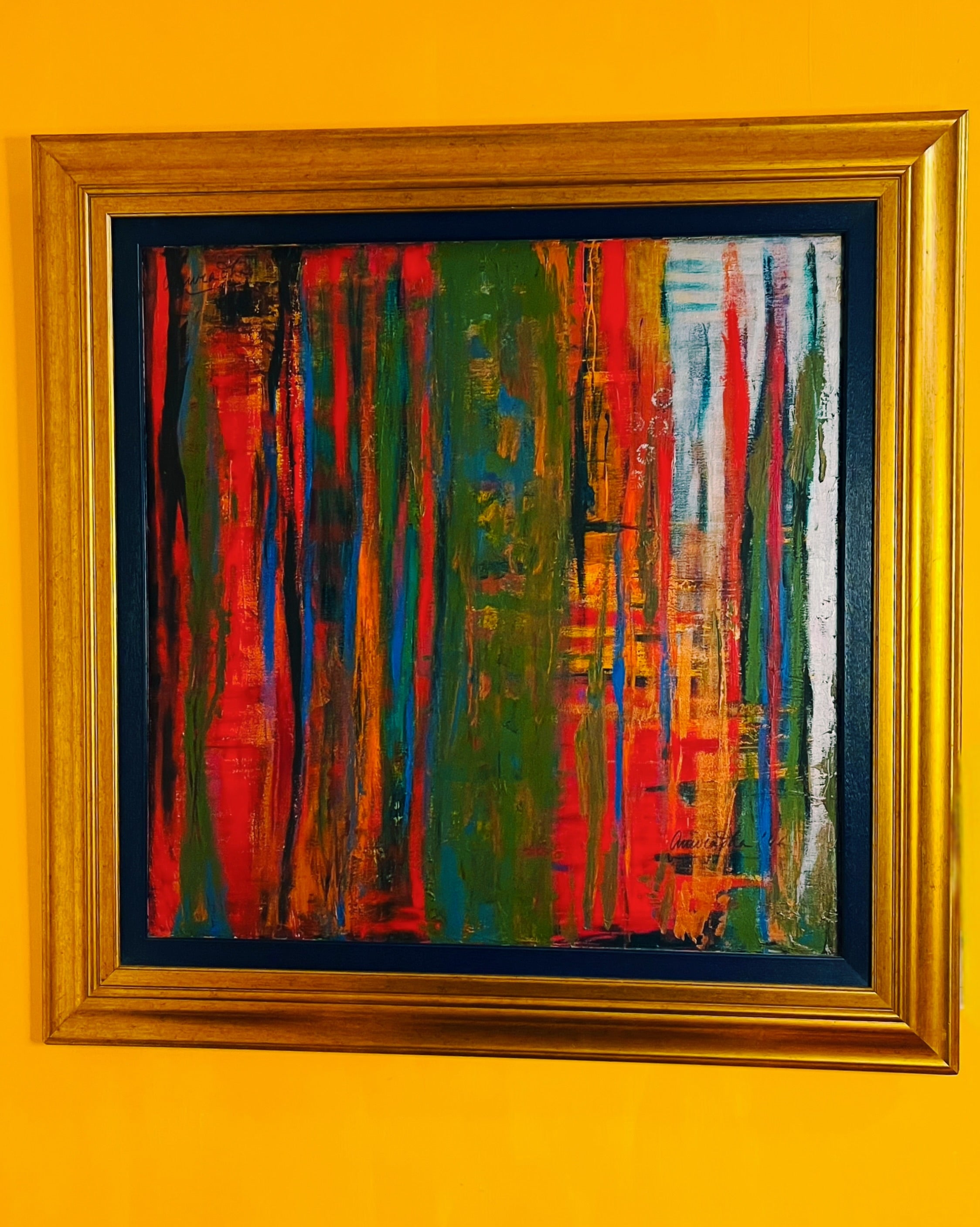 Acrylic painting - Layers of Silence - Anuradha Ramam