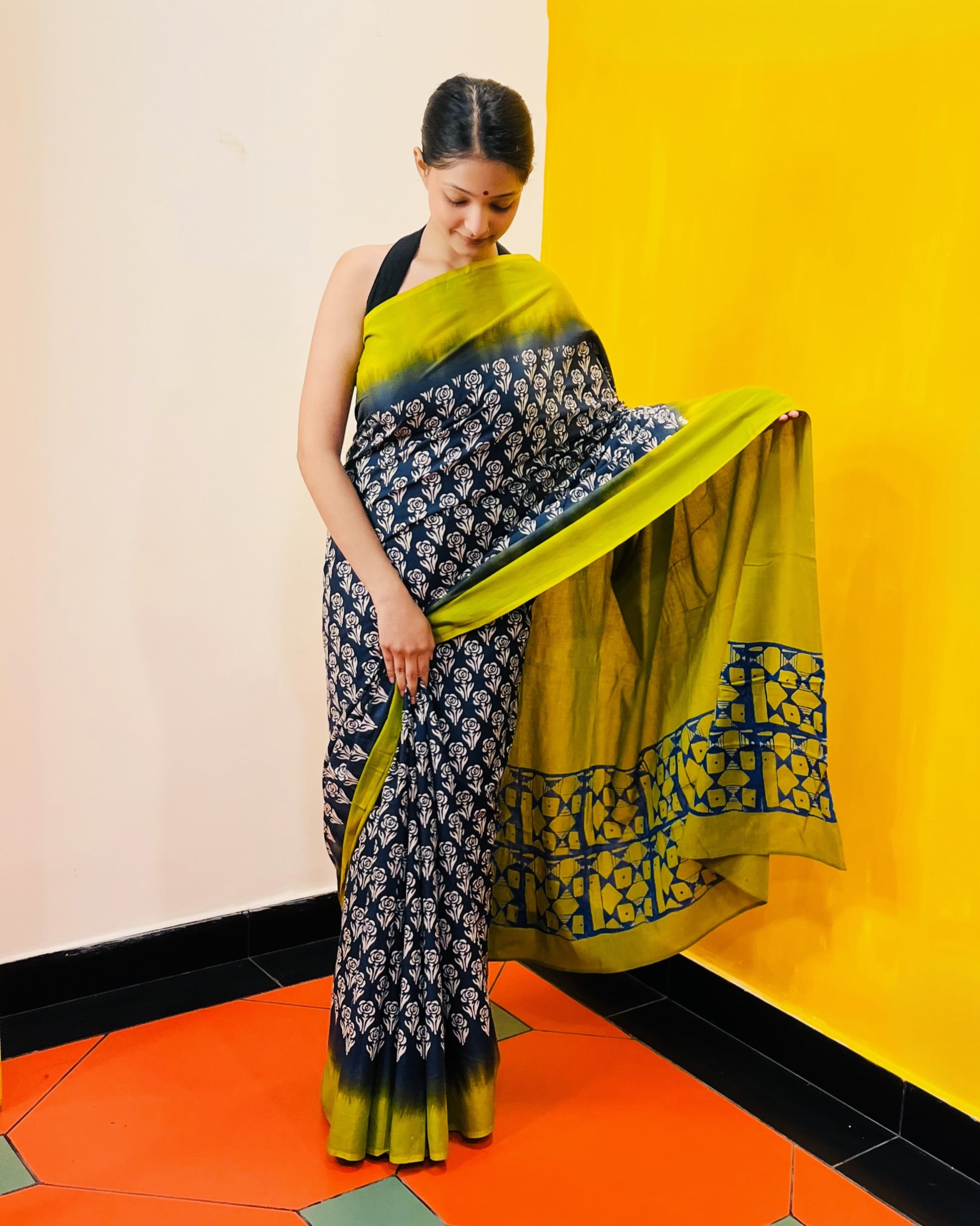 Discharge Printed Saree - Smriti
