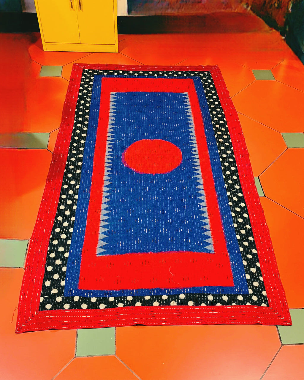 Aaditri Kantha Embroidered Throw - Anuradha Ramam