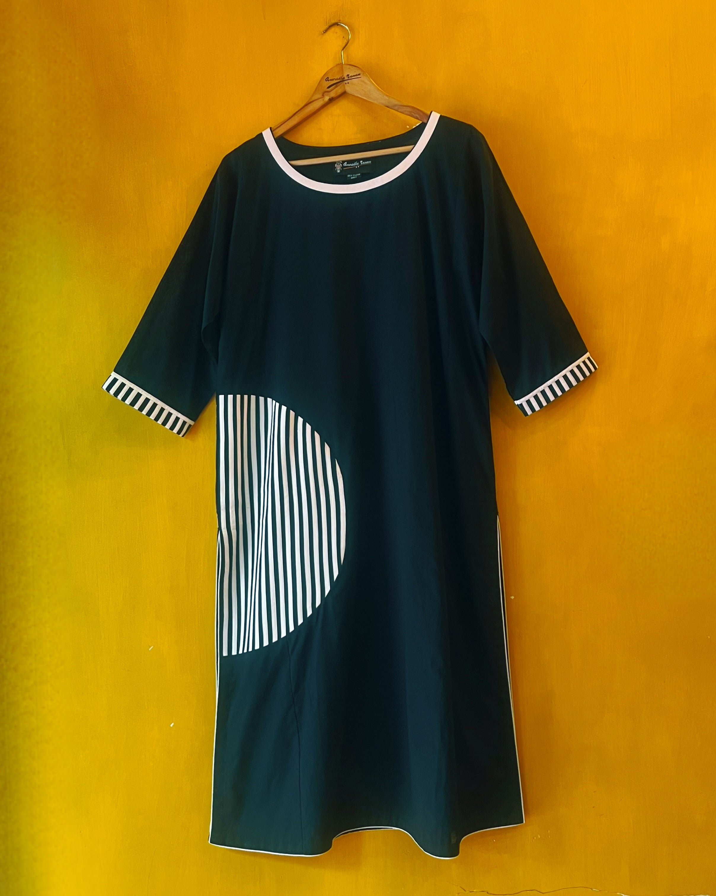 Cotton Straight Kurta - Soumya (Size - L) - Anuradha Ramam