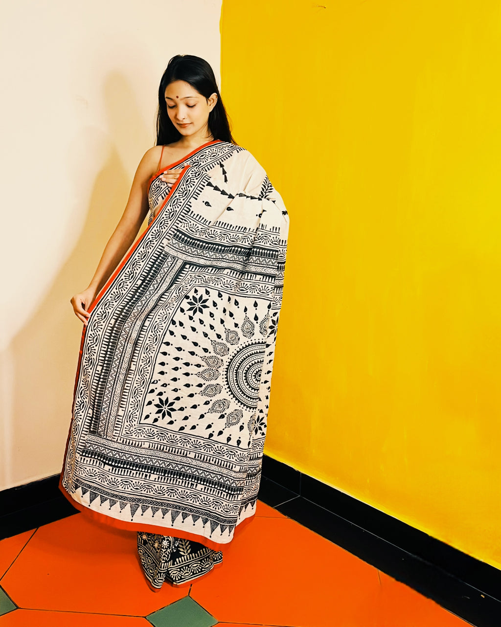 Kantha Embroidered Saree - Ira - Anuradha Ramam