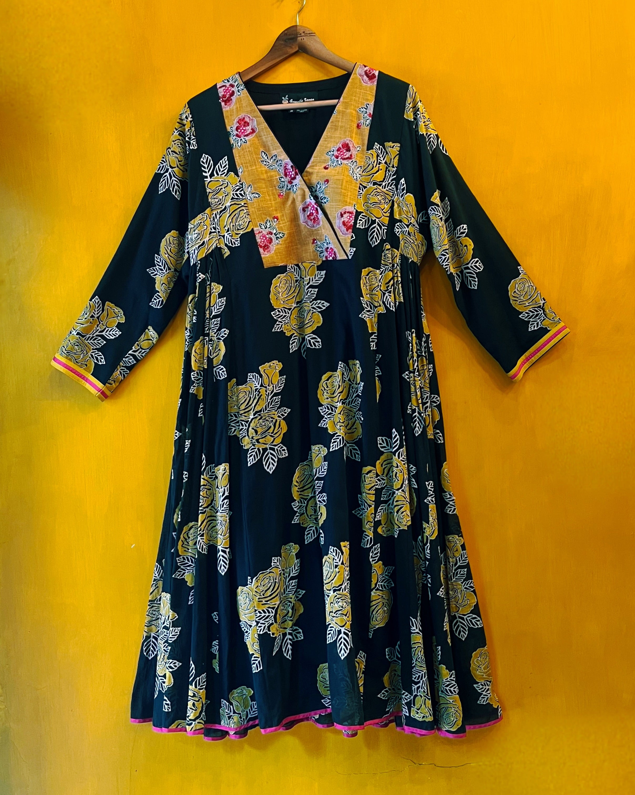 Mulmul Cotton Dress - Vedika (Size - M) - Anuradha Ramam
