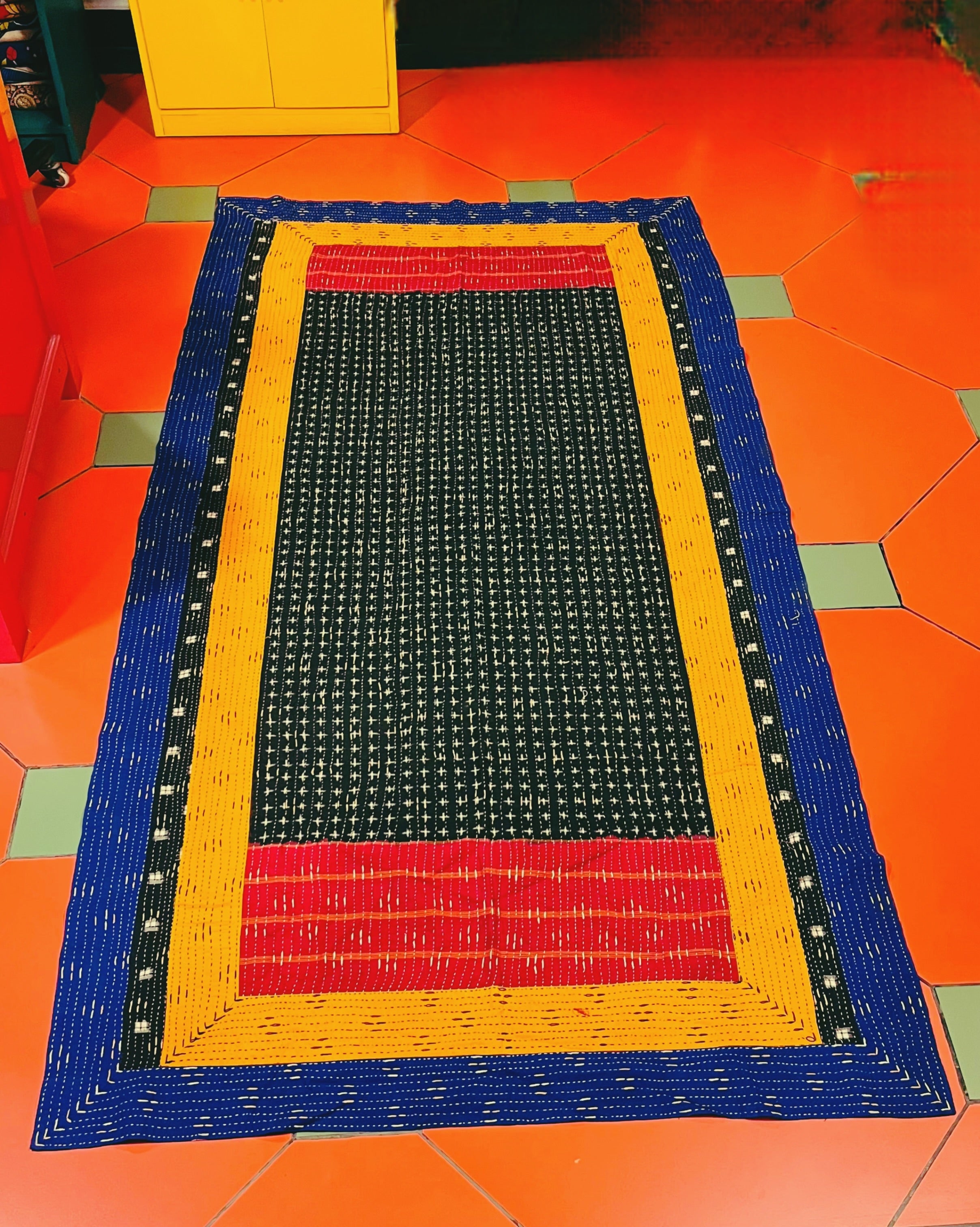 Chaitra Kantha Embroidered Throw - Anuradha Ramam