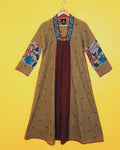 Mustard Ikat A-Line Dress - Vanya (Size - M) - Anuradha Ramam
