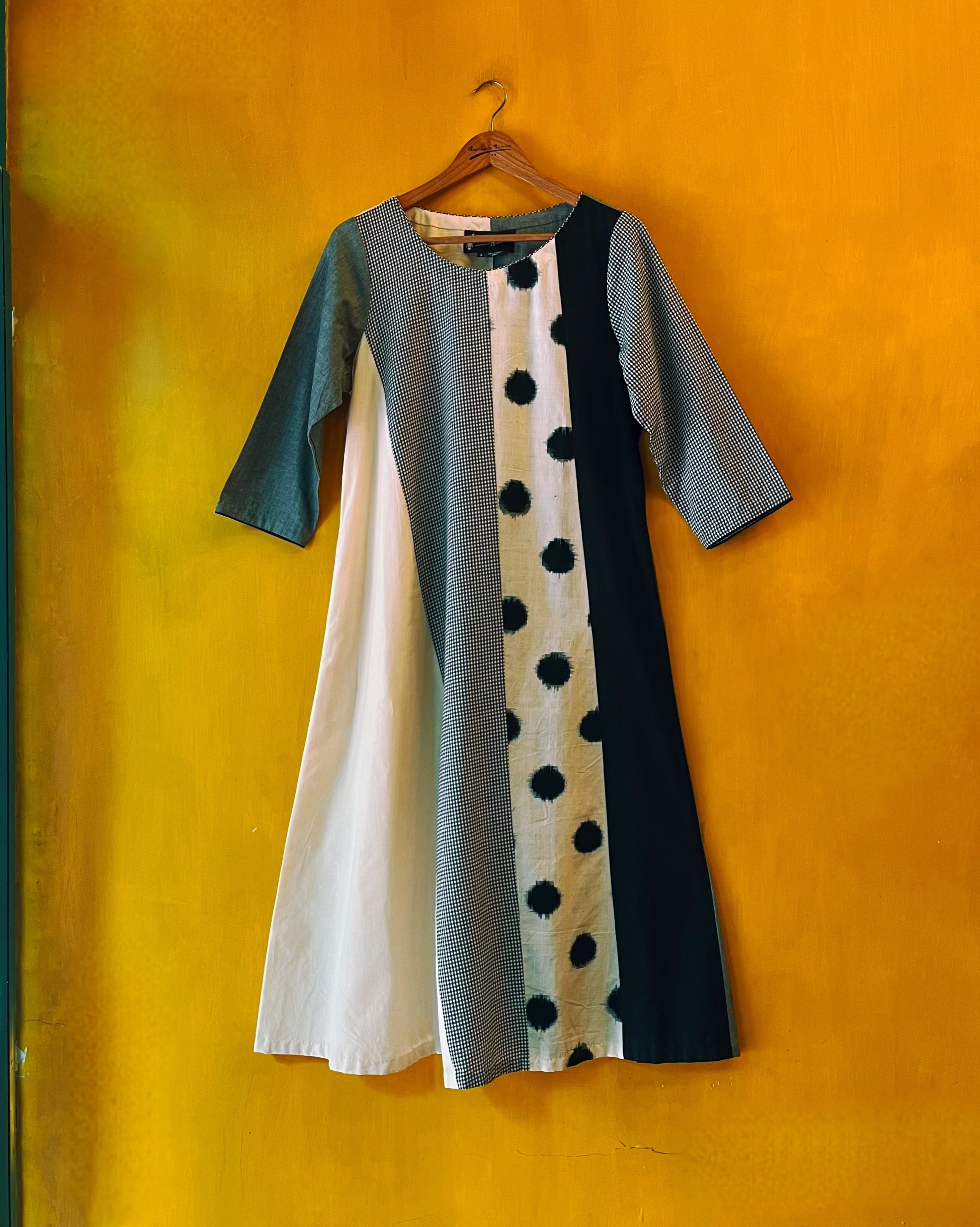 Ikat A-line Dress - Aisha (Size - M  & L) - Anuradha Ramam