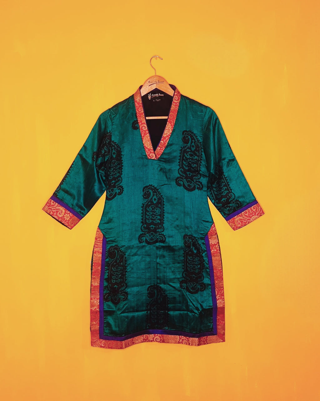 Woven Silk Top - Elina (Size - S) - Anuradha Ramam