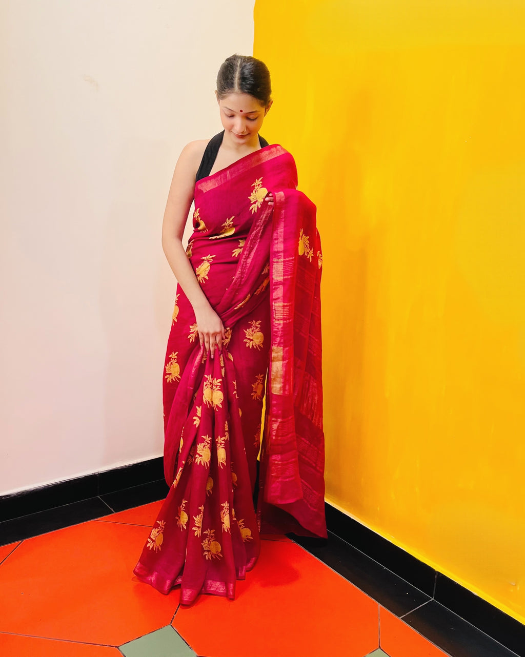 Discharge Printed Saree - Chaitanya - Anuradha Ramam