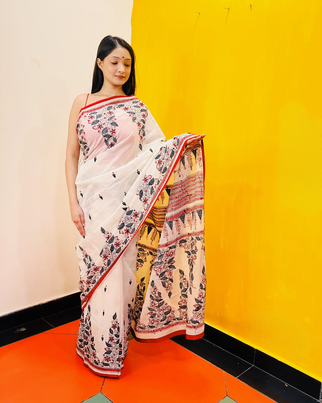 Kantha Embroidered Saree - Anvi - Anuradha Ramam