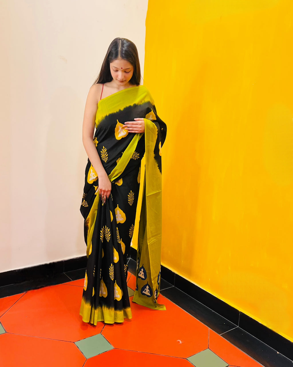 Discharge Printed Saree - Jyotsna - Anuradha Ramam