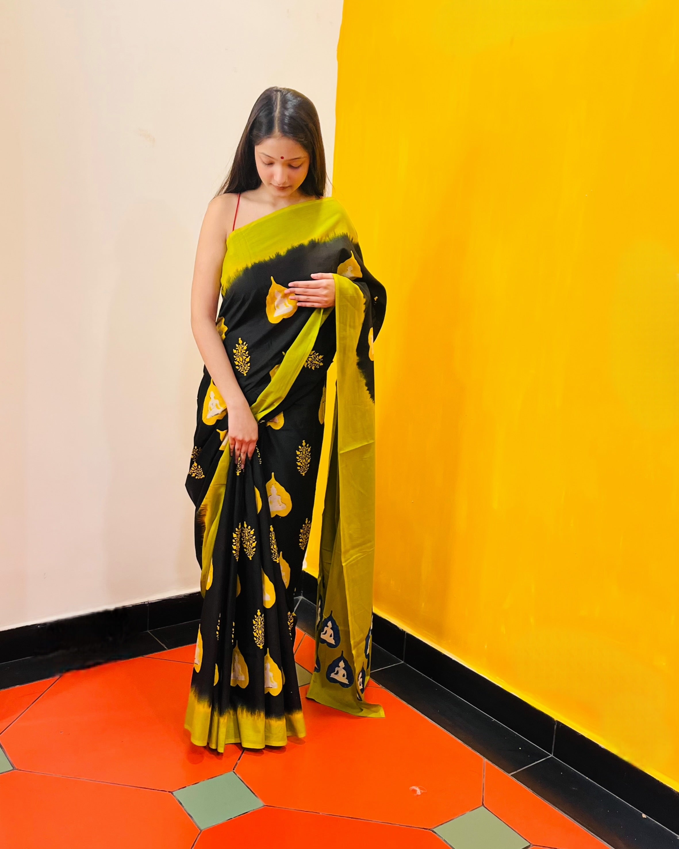 Discharge Printed Saree - Jyotsna - Anuradha Ramam