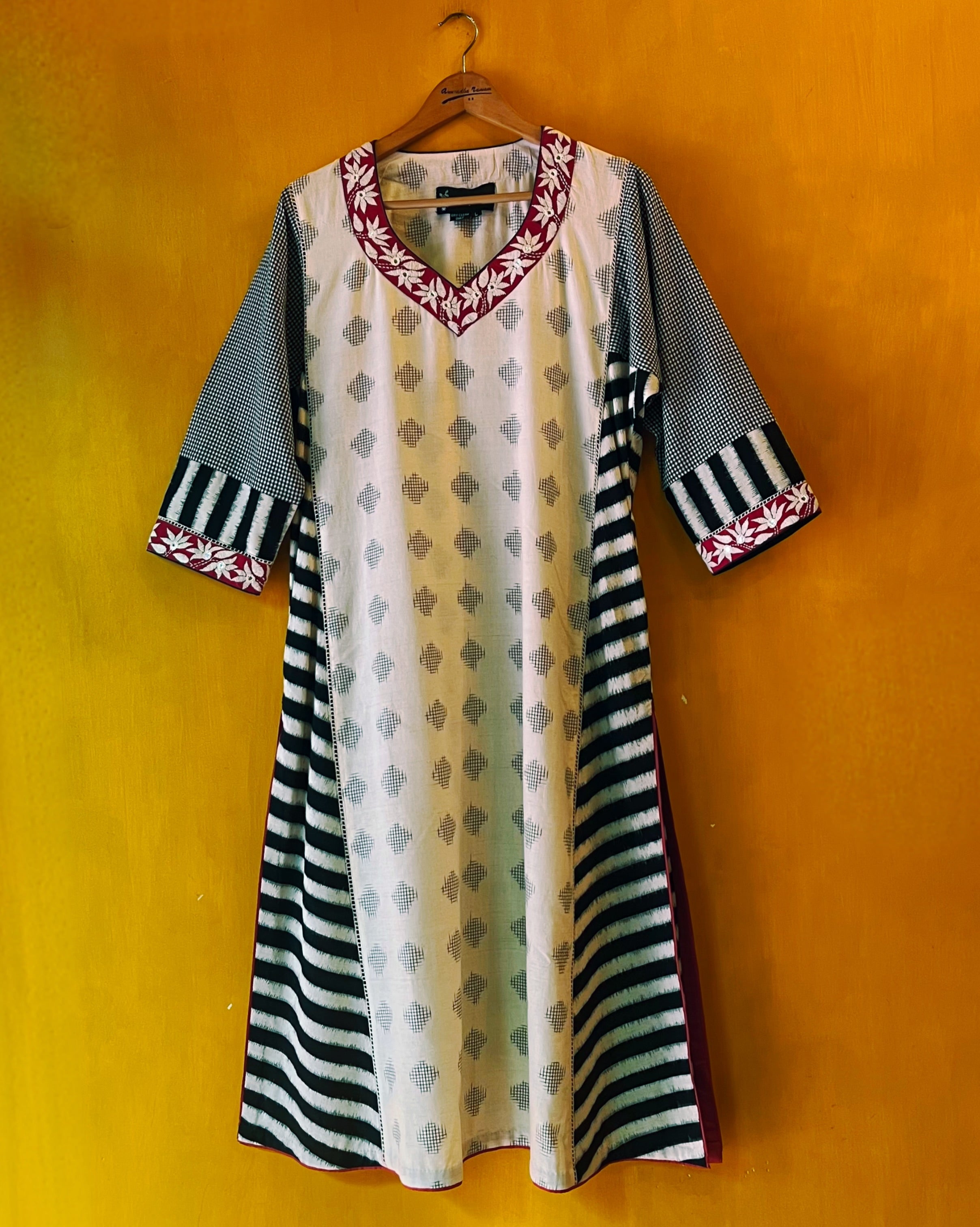 A-Line Ikat Kurta - Bhoomi (Size - L) - Anuradha Ramam