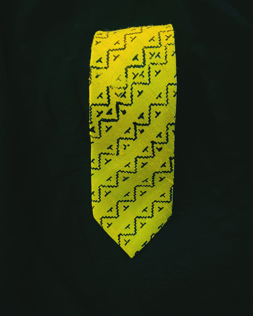 Printed Silk Necktie - Aadhil - Anuradha Ramam