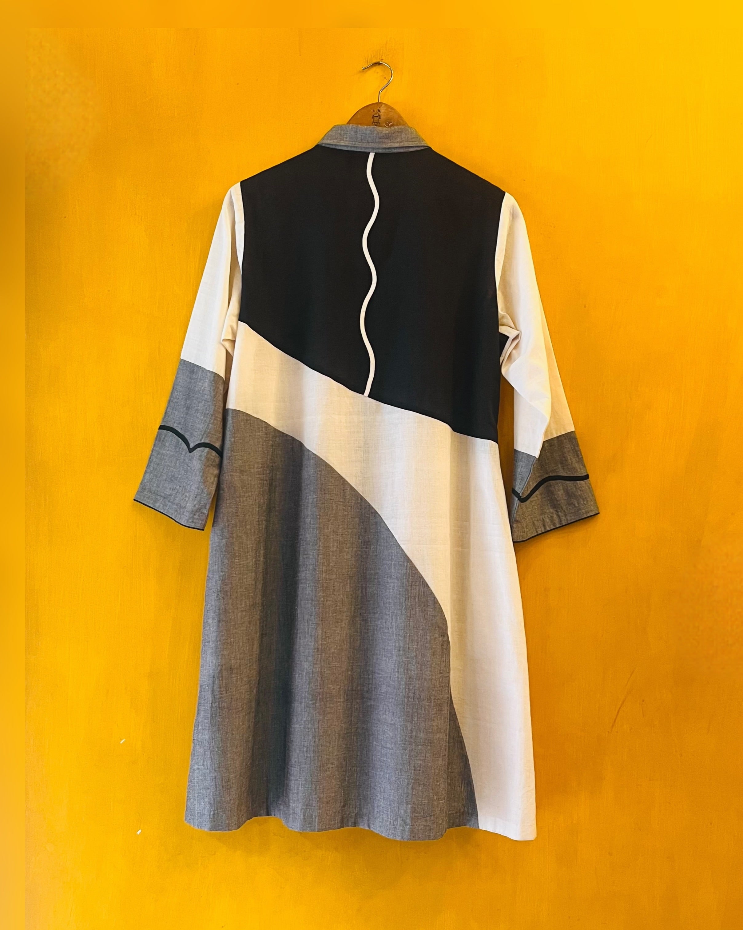Ikat Shirt Dress - Faloni (Size - M) - Anuradha Ramam
