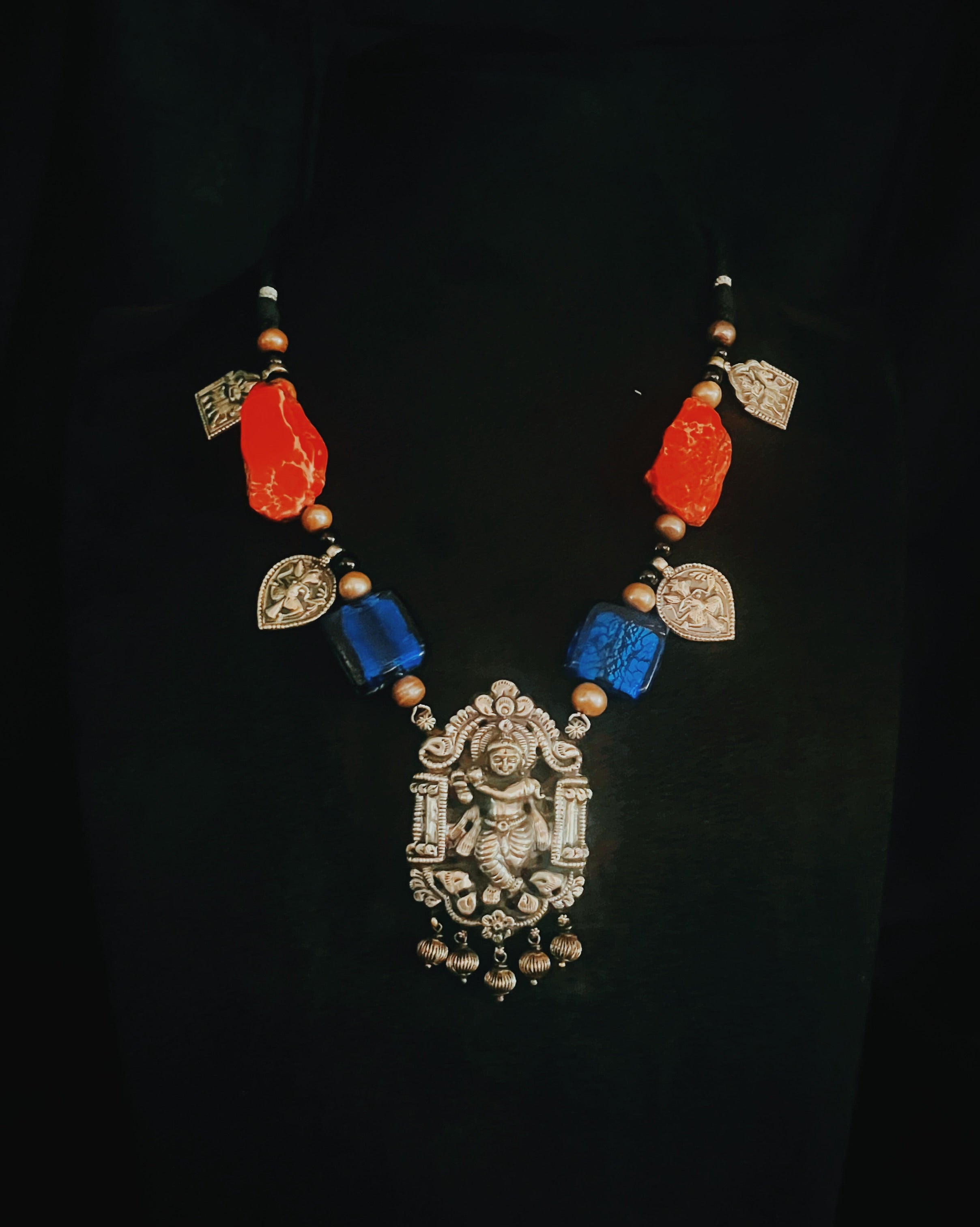 Mithila Silver Neckpiece - Anuradha Ramam