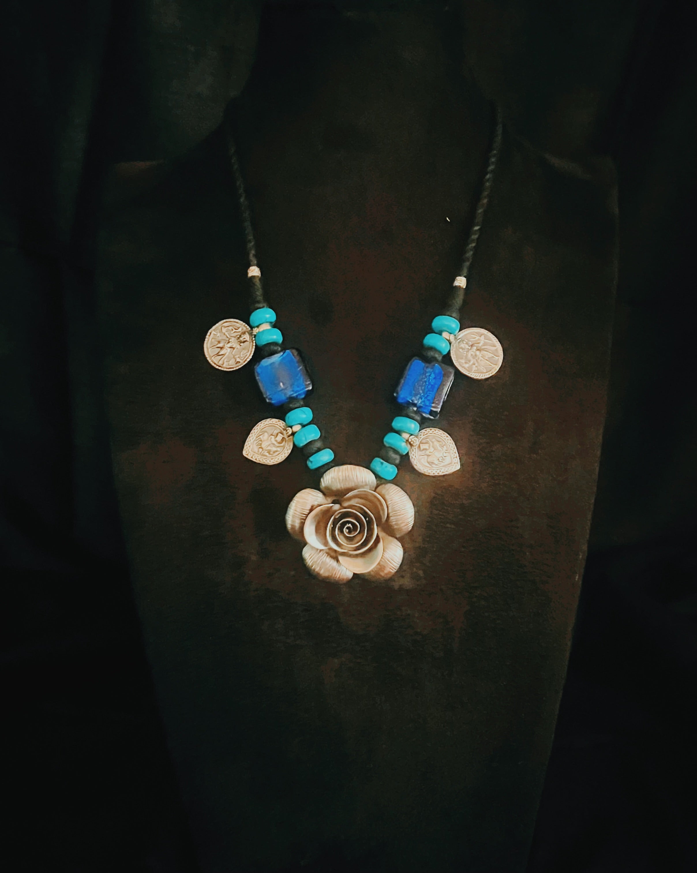 Mohini Silver Neckpiece - Anuradha Ramam