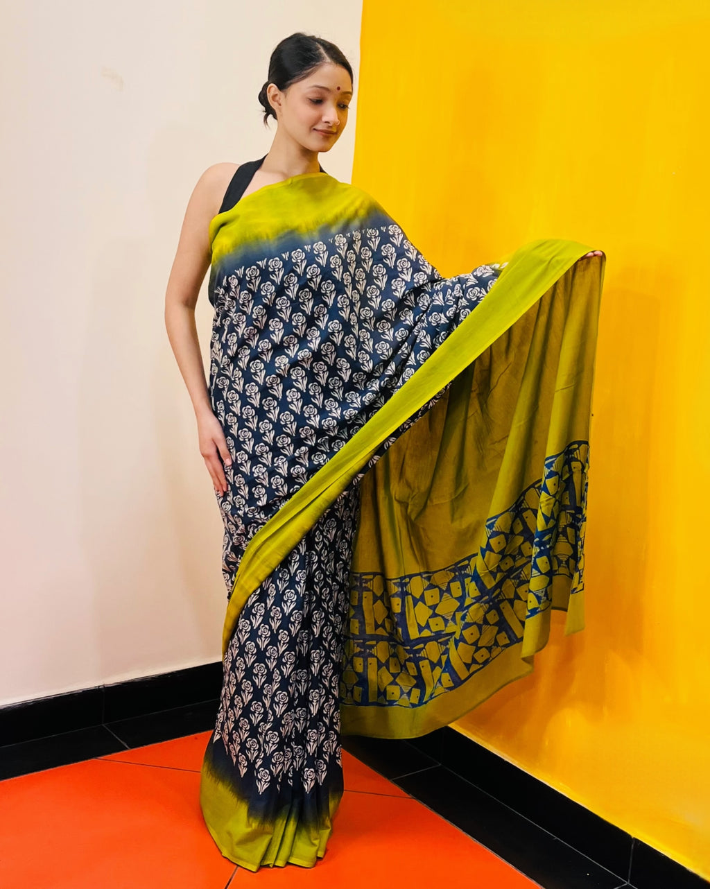 Discharge Printed Saree - Smriti - Anuradha Ramam