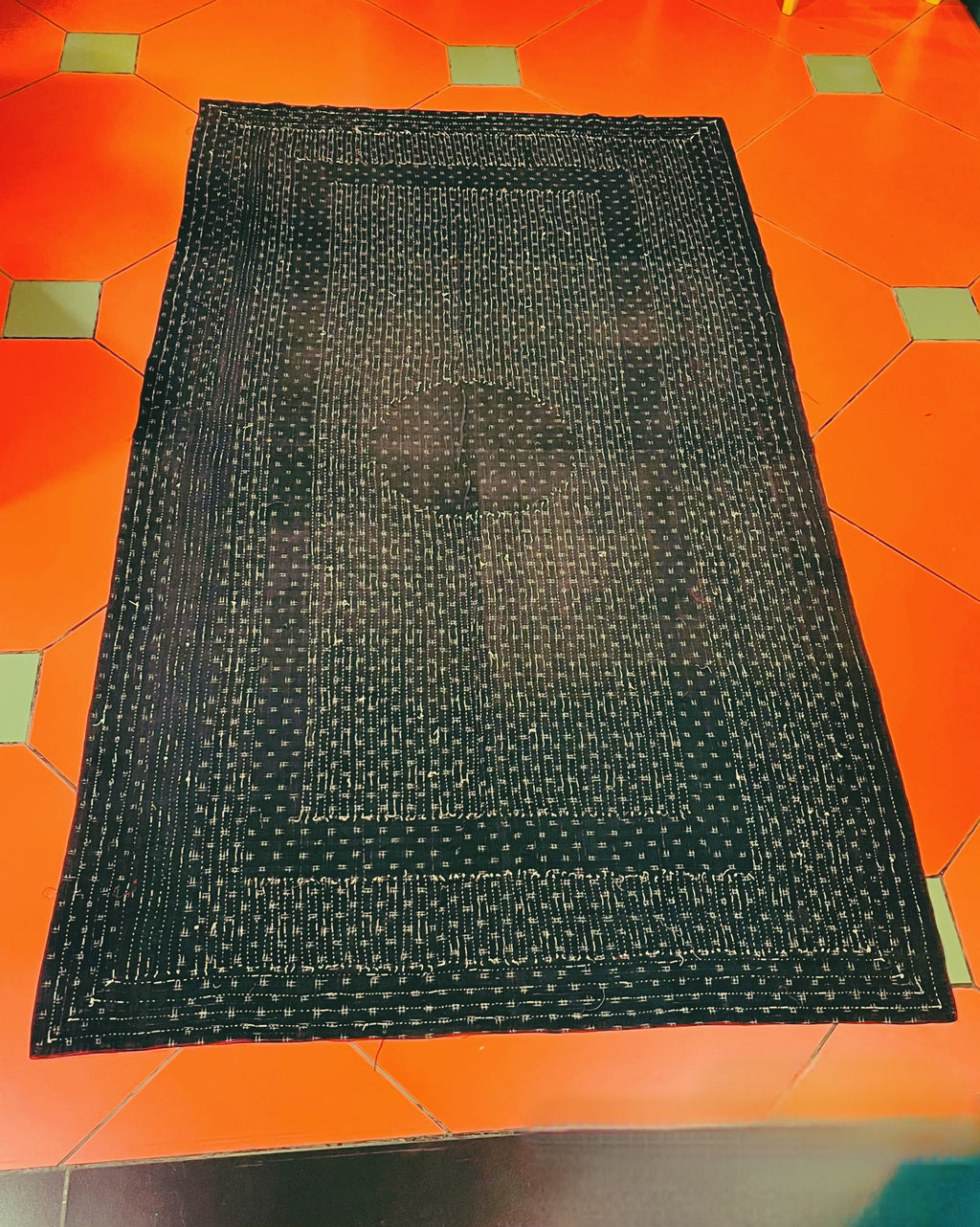 Aamani Kantha Embroidered Throw - Anuradha Ramam