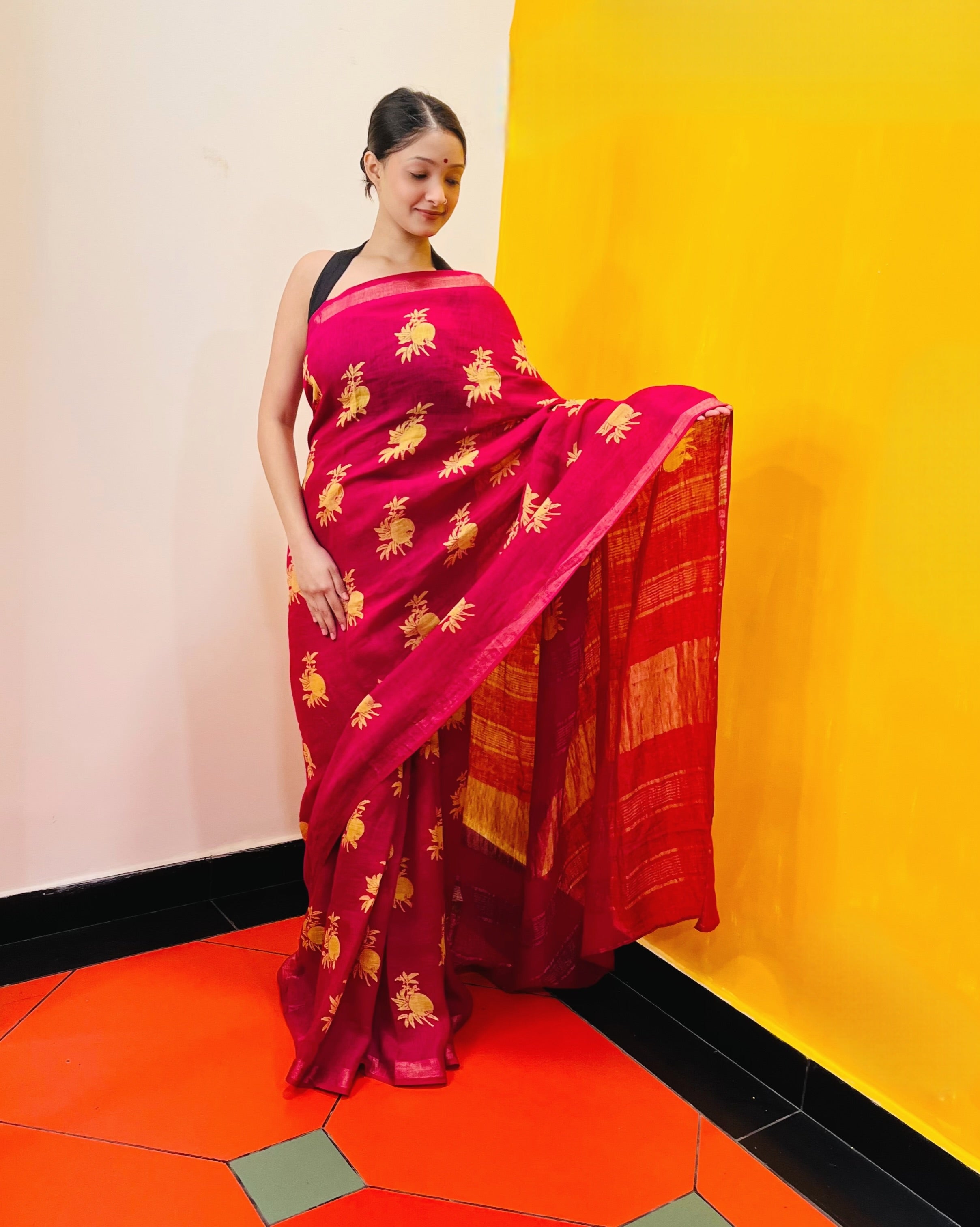 Discharge Printed Saree - Chaitanya - Anuradha Ramam