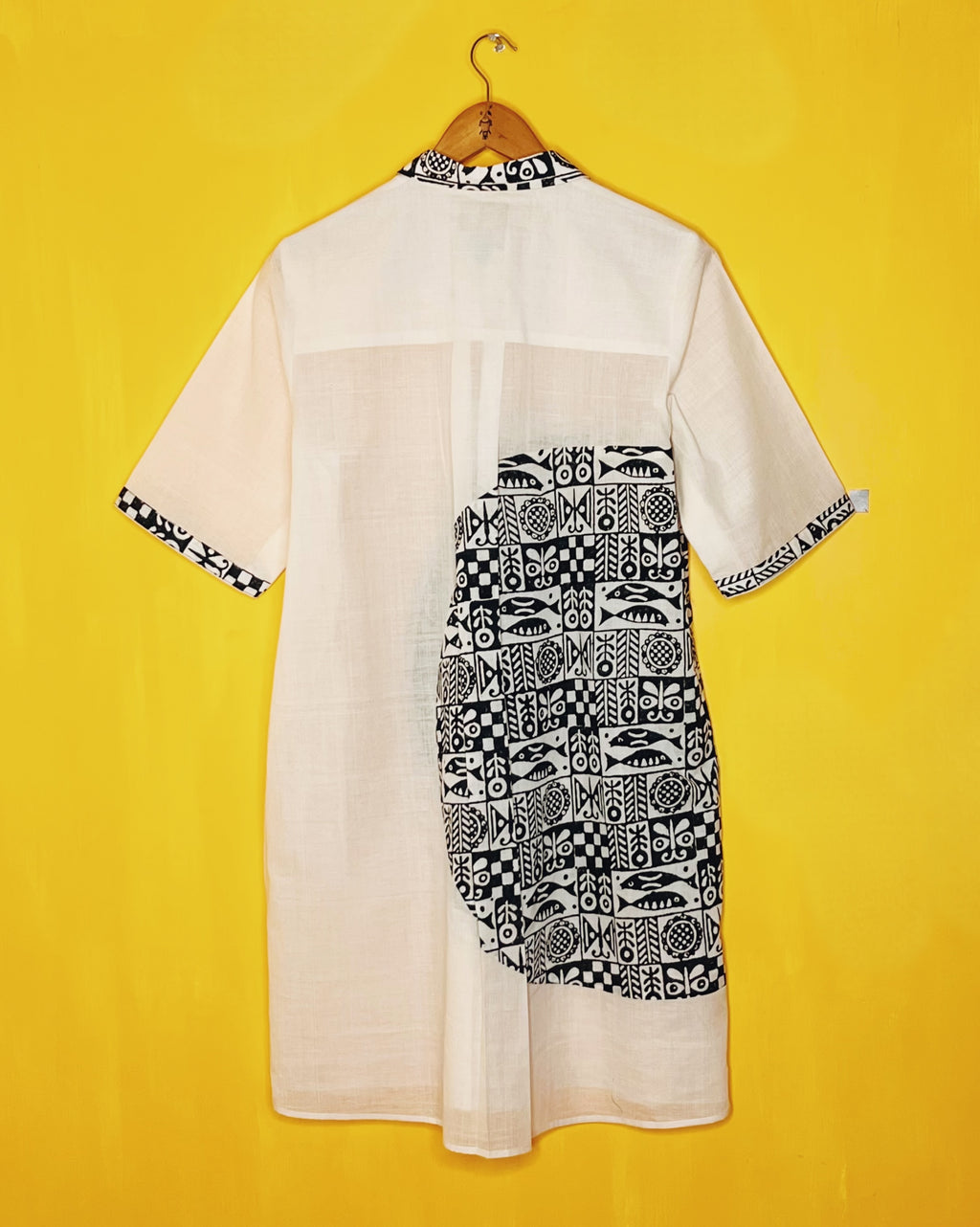 Offwhite  Shirt Dress - Niranjana  Size - M) - Anuradha Ramam