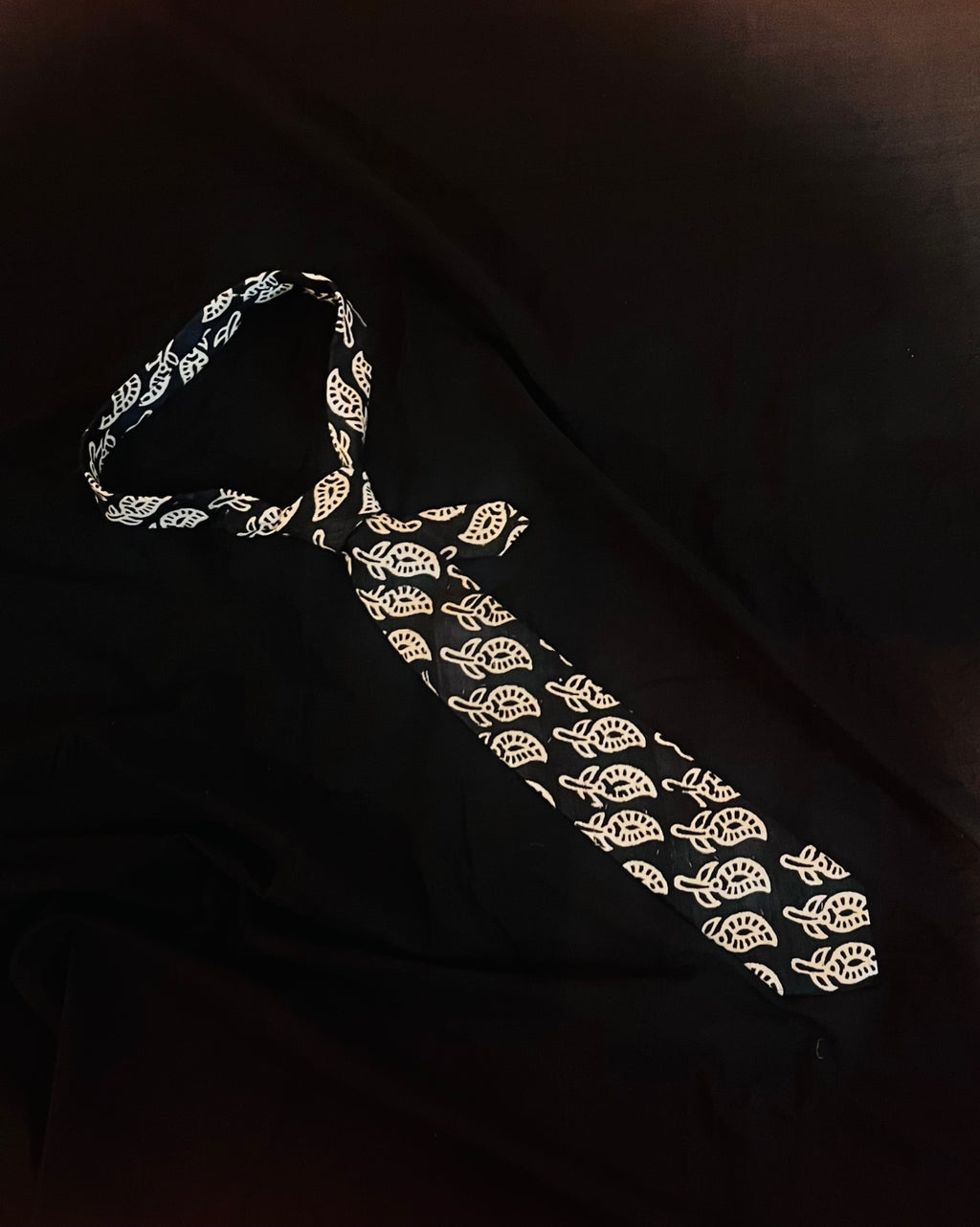 Printed Silk Necktie - Aarish - Anuradha Ramam