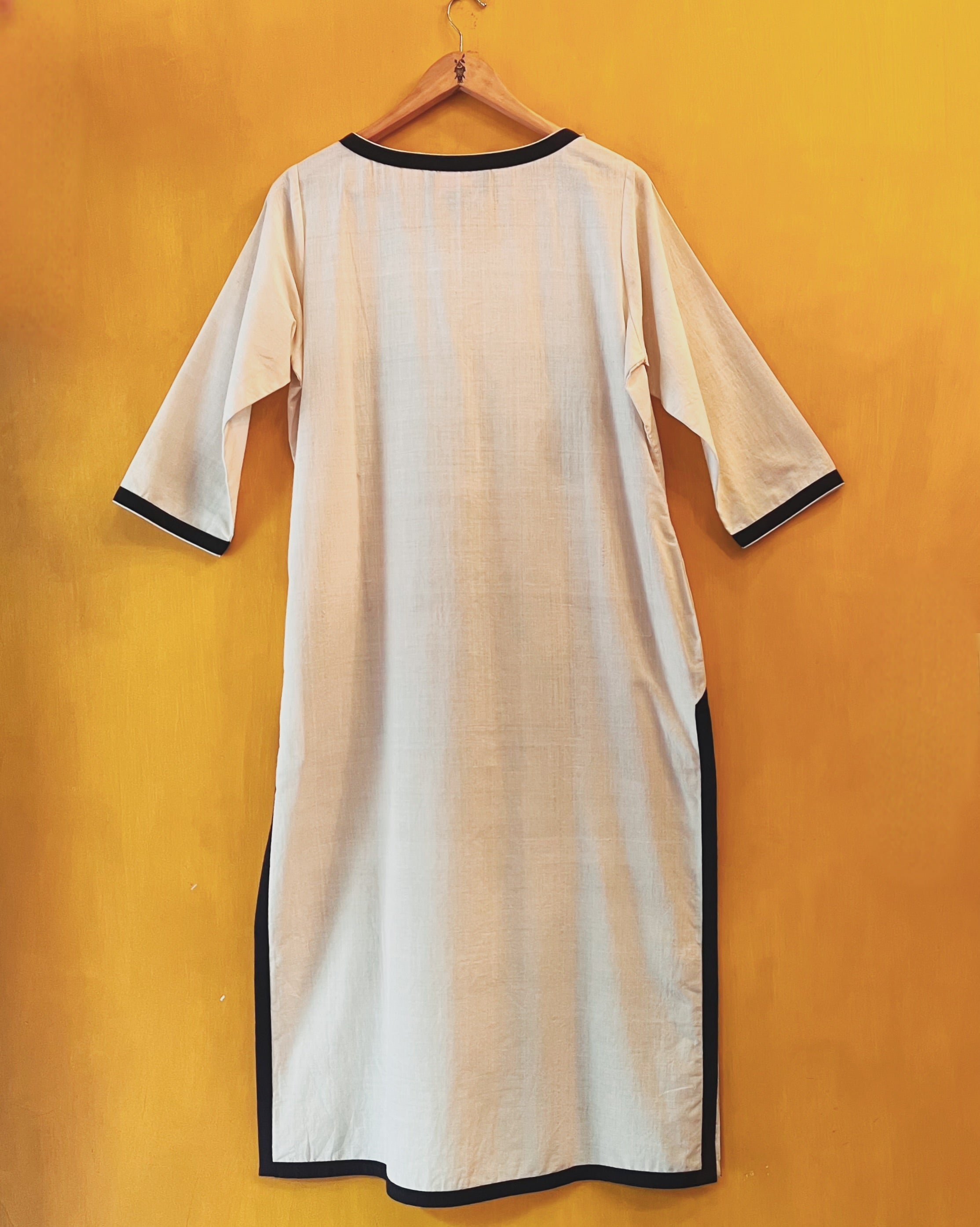 Straight Cotton Kurta - Kamala (Size - L) - Anuradha Ramam