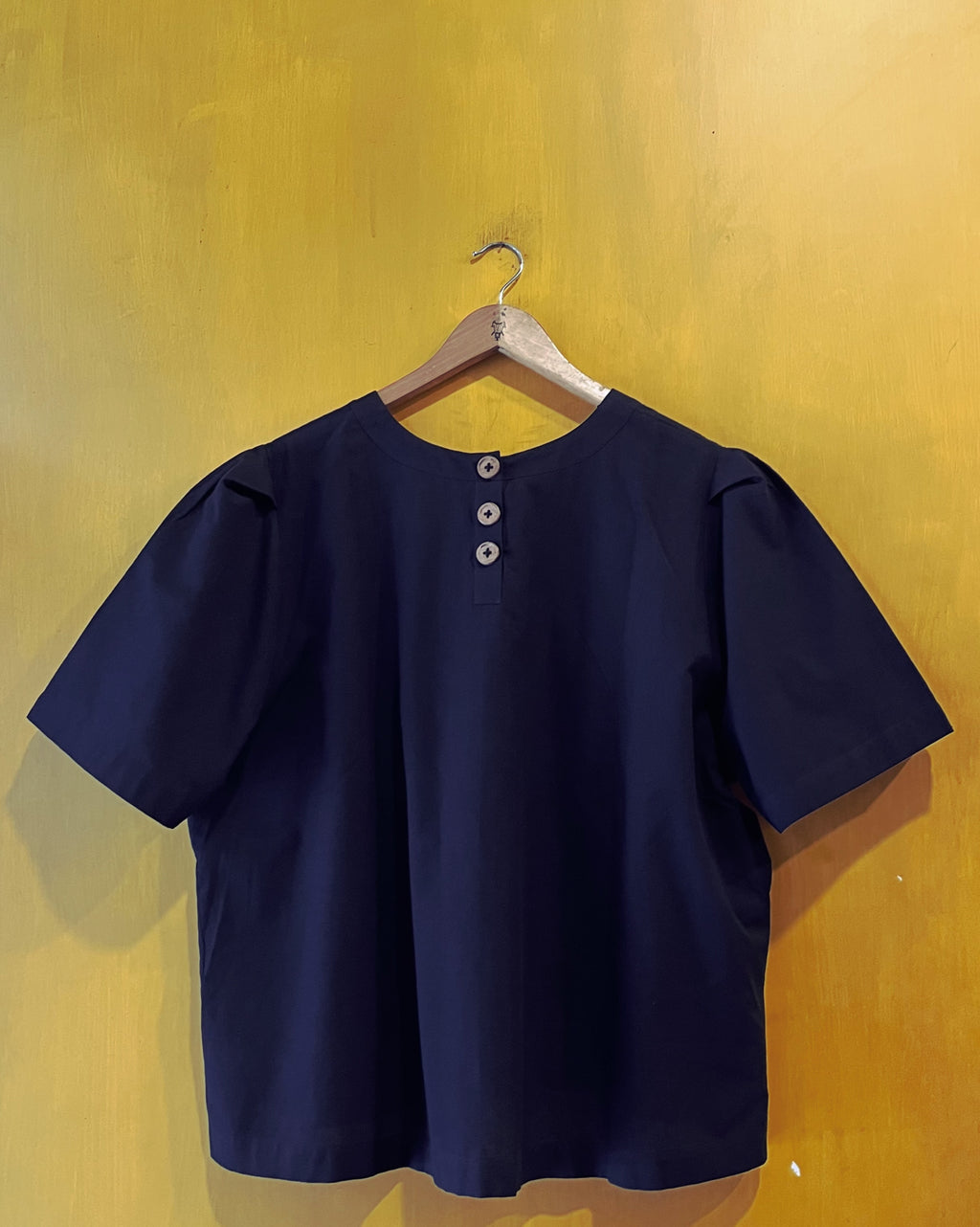 Black Cotton Top - Astha (Size - XL) - Anuradha Ramam