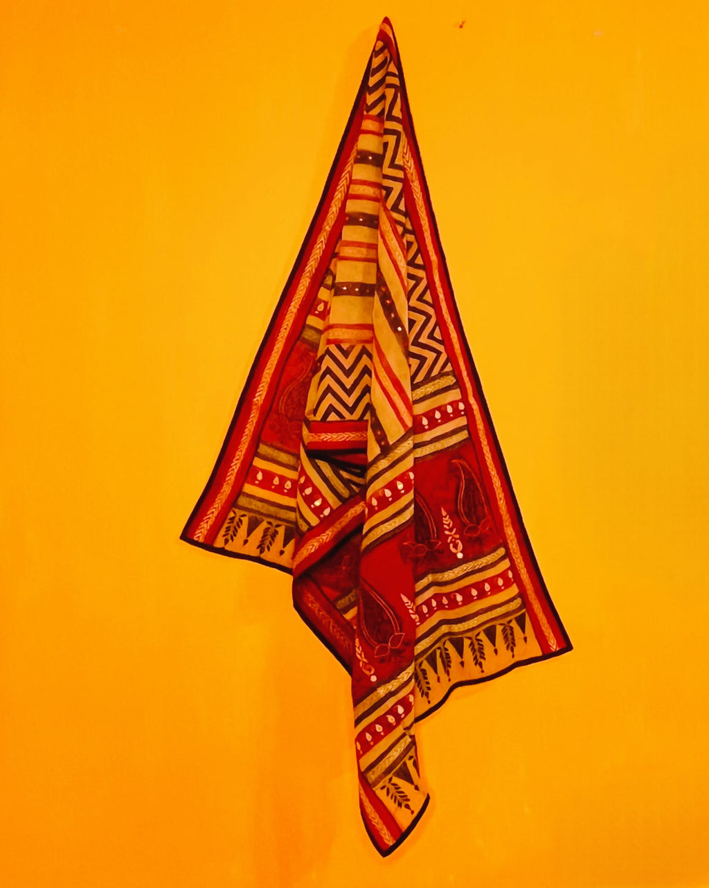 Printed & Embroidered Dupatta - Amba - Anuradha Ramam