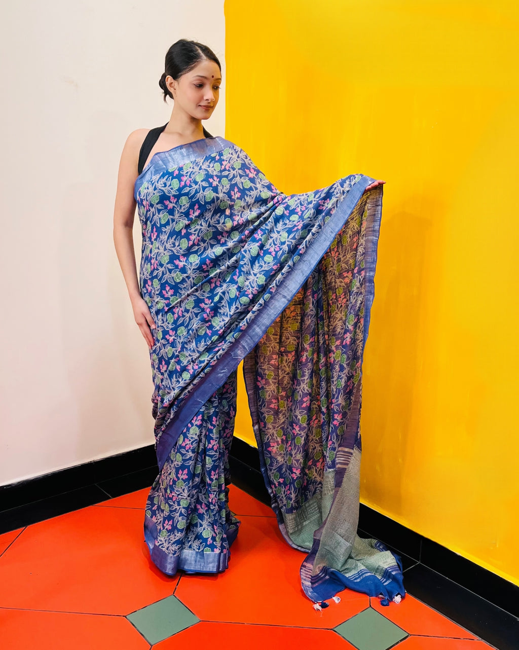 Discharge Printed Saree - Maya - Anuradha Ramam