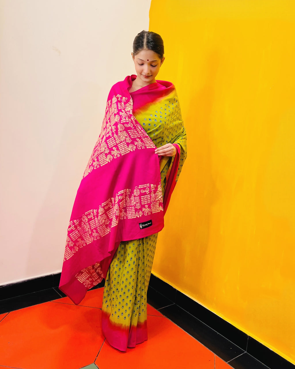 Discharge Printed Saree - Shritha - Anuradha Ramam