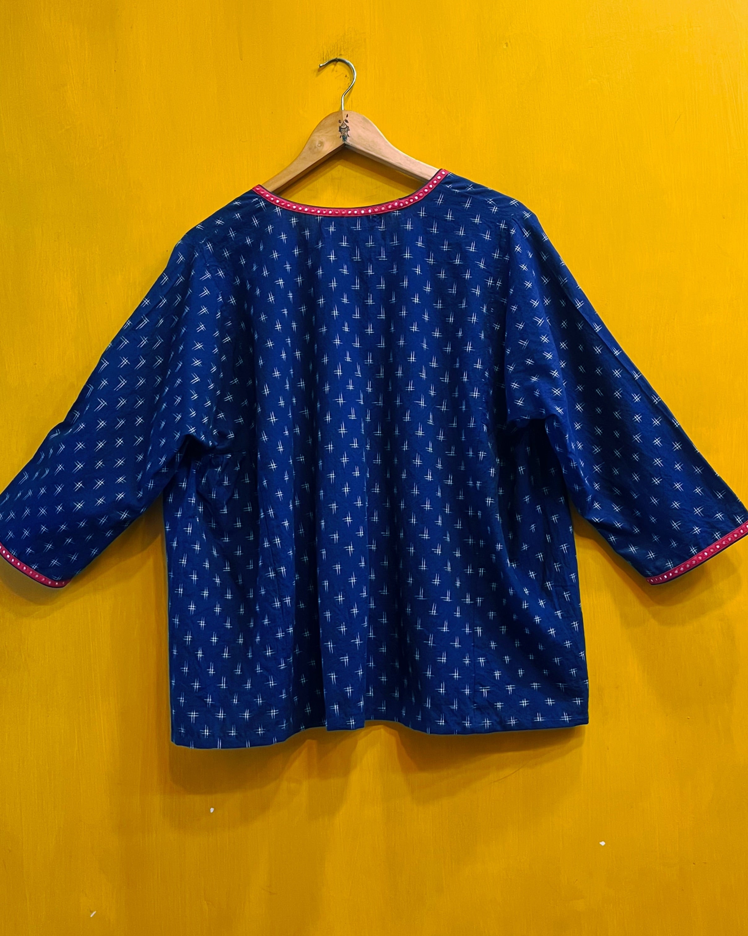 Ikat Top - Ashwini (Size - XL) - Anuradha Ramam
