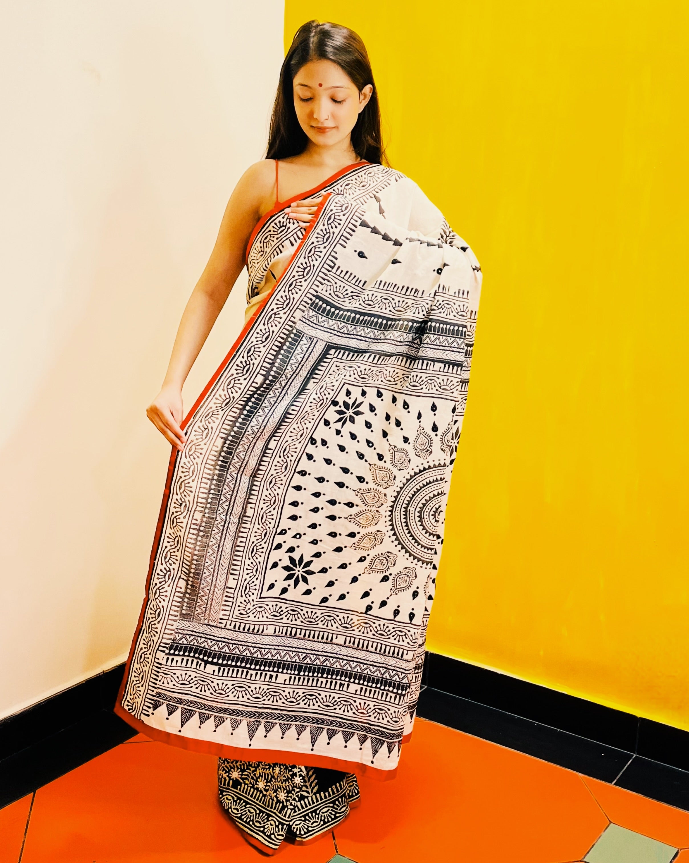 Kantha Embroidered Saree - Ira - Anuradha Ramam