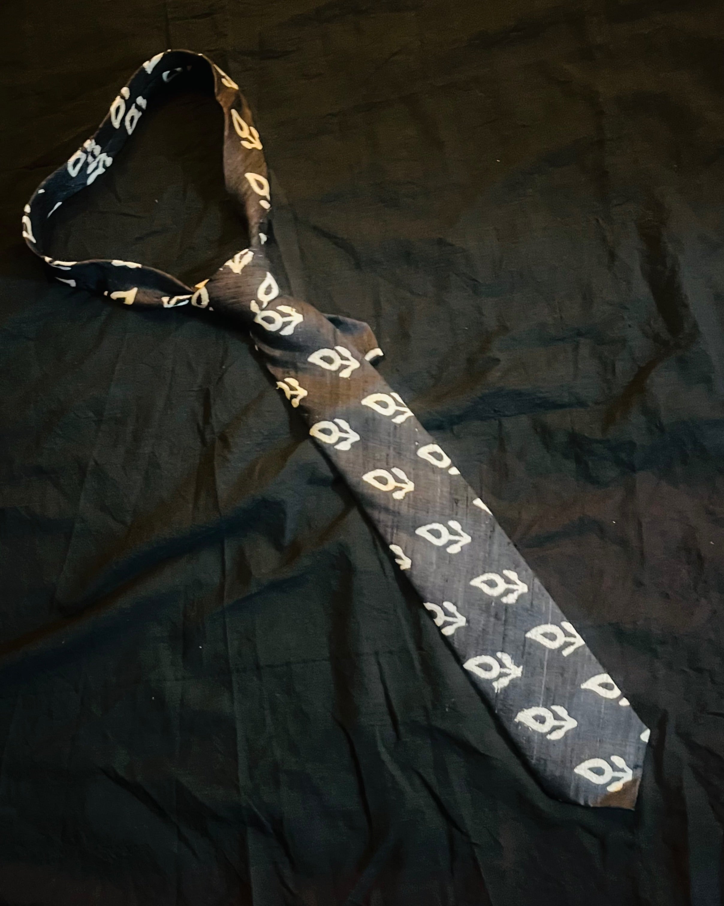 Printed Silk Necktie - Aathvik - Anuradha Ramam