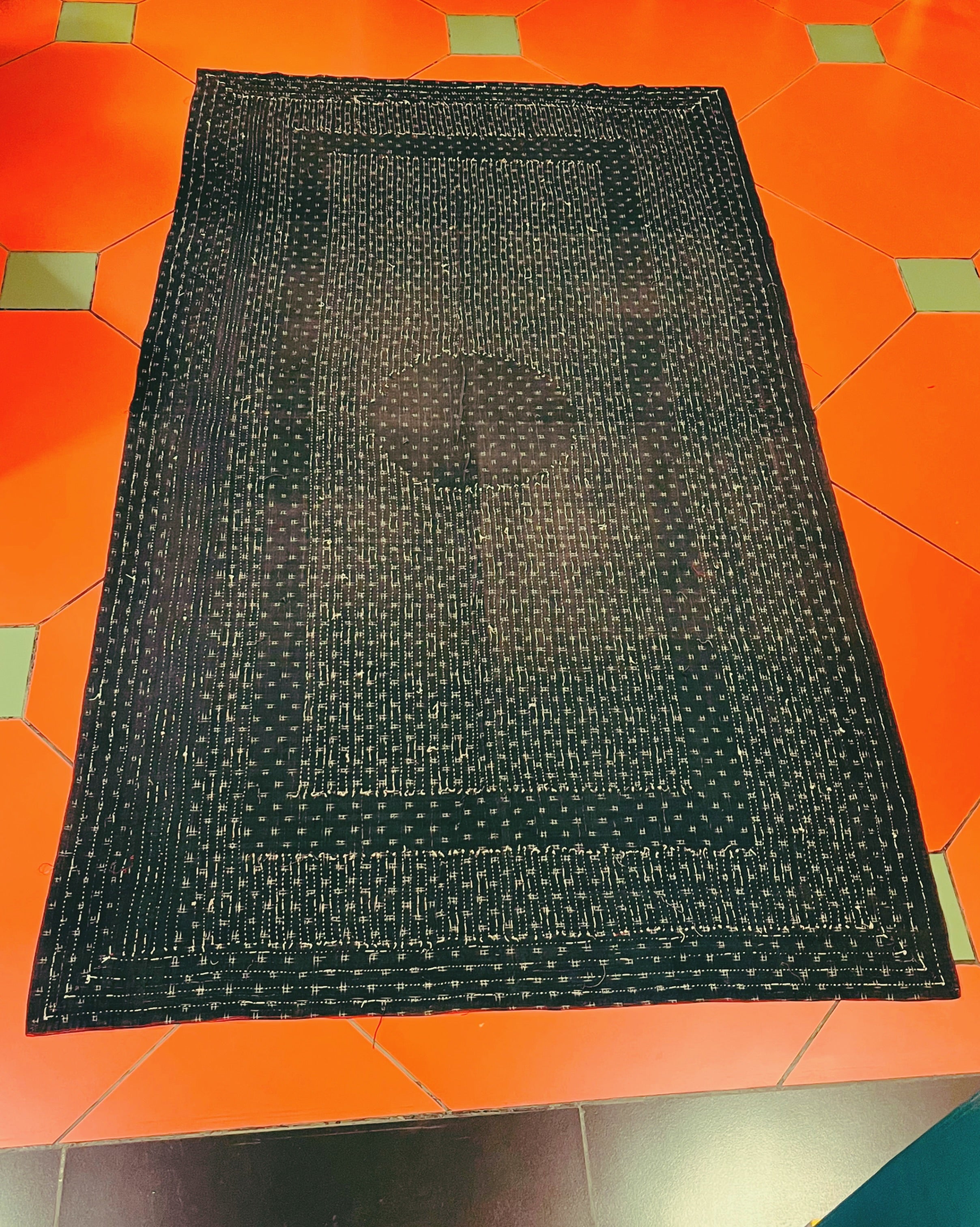 Aaditri Kantha Embroidered Throw - Anuradha Ramam