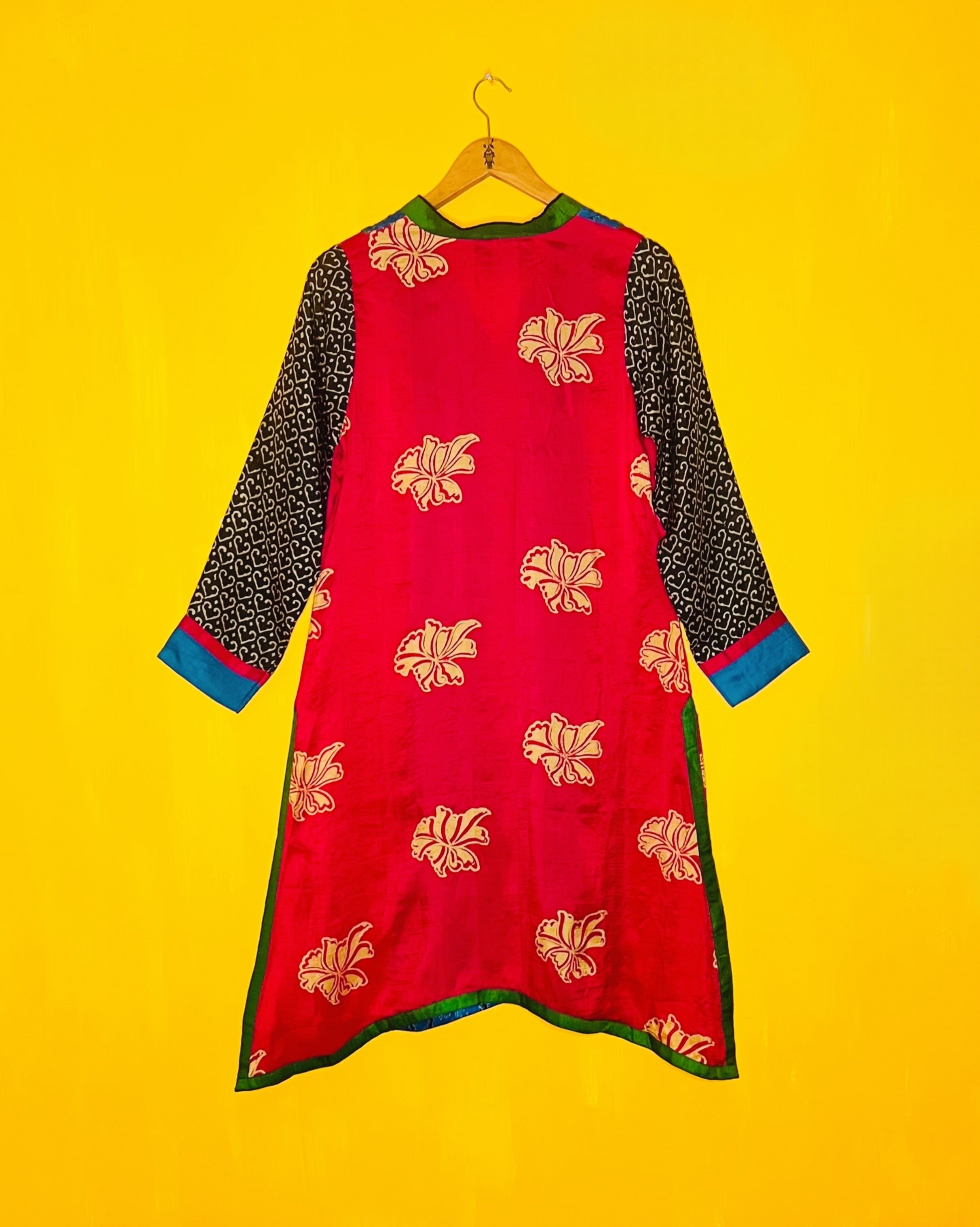 Asymmetric Silk Kurta - Geetika (Size - M) - Anuradha Ramam