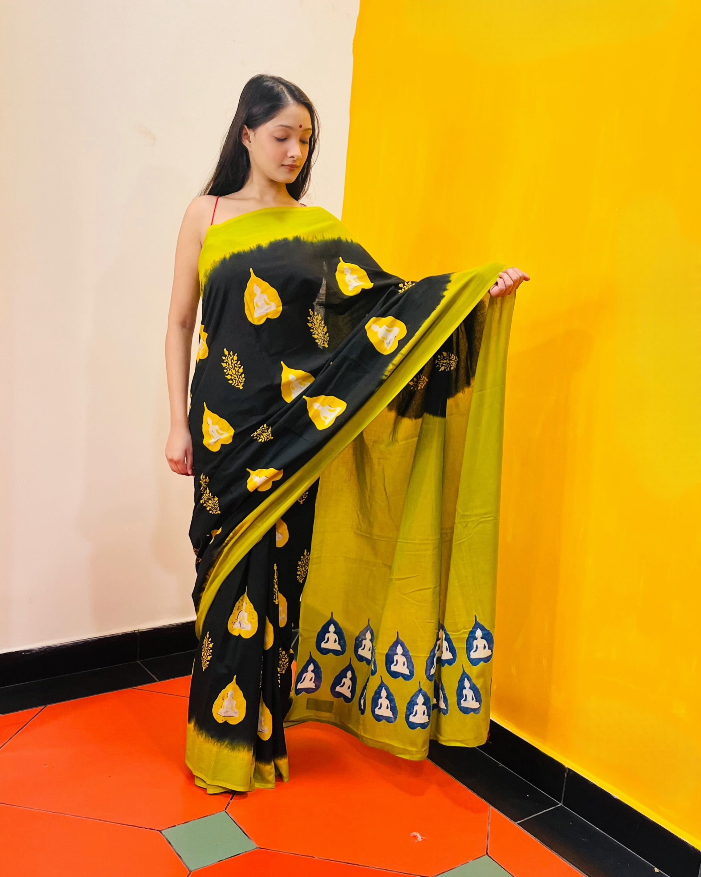Discharge Printed Saree - Jyotsna - Anuradha Ramam