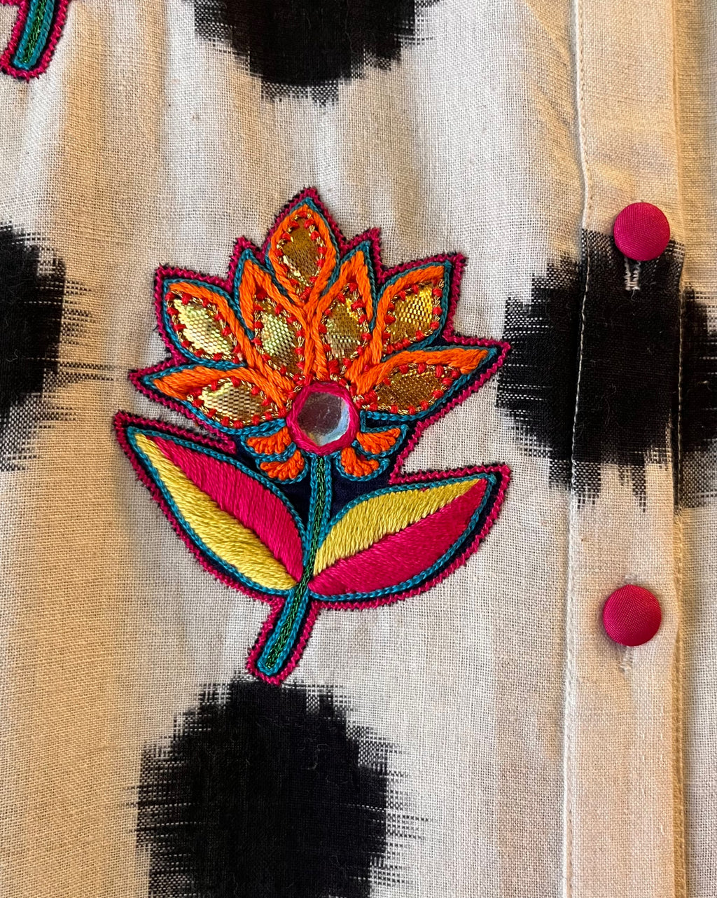 Ikat Kurta - Advika (Size - L) - Anuradha Ramam