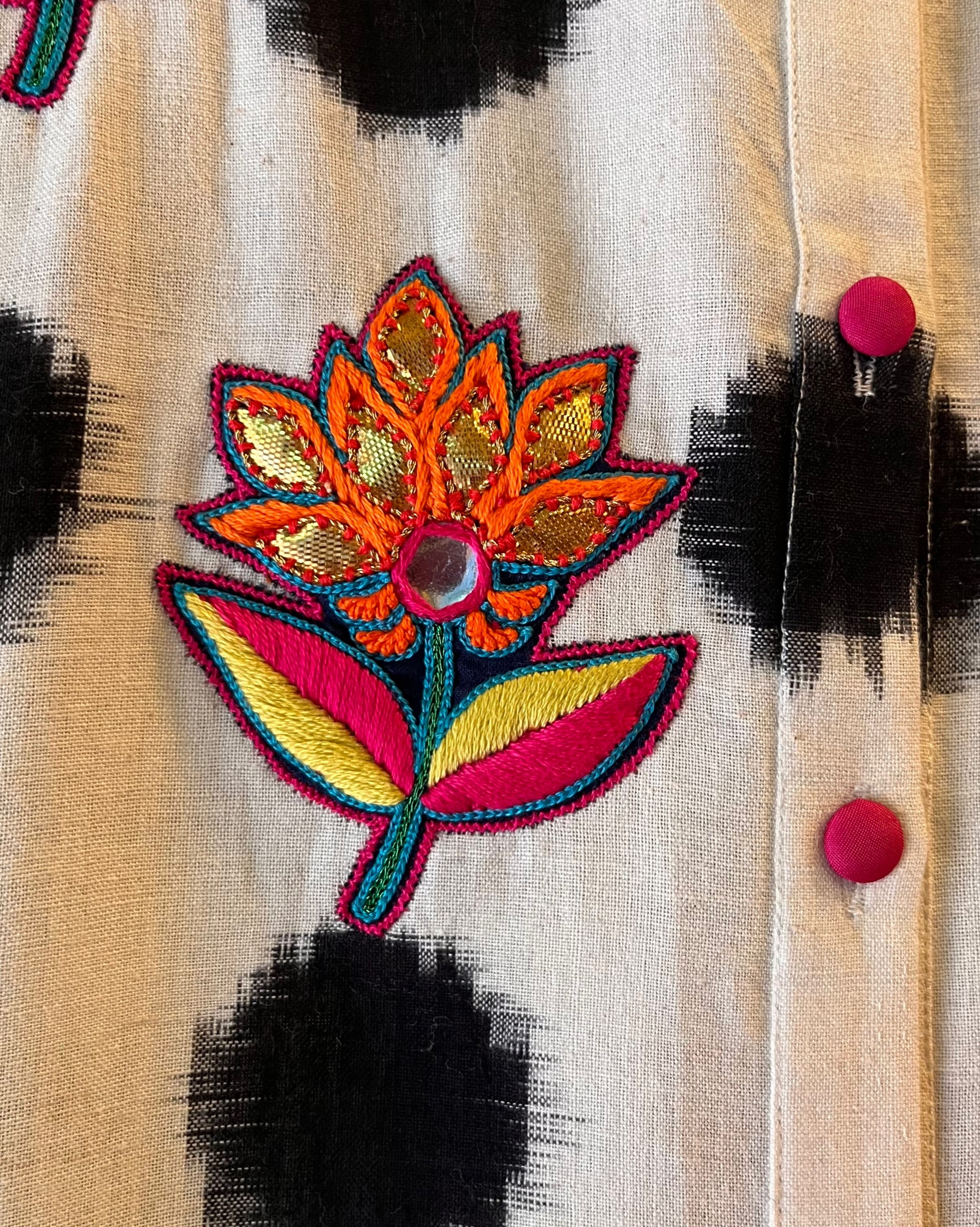 Ikat Kurta - Advika (Size - L) - Anuradha Ramam