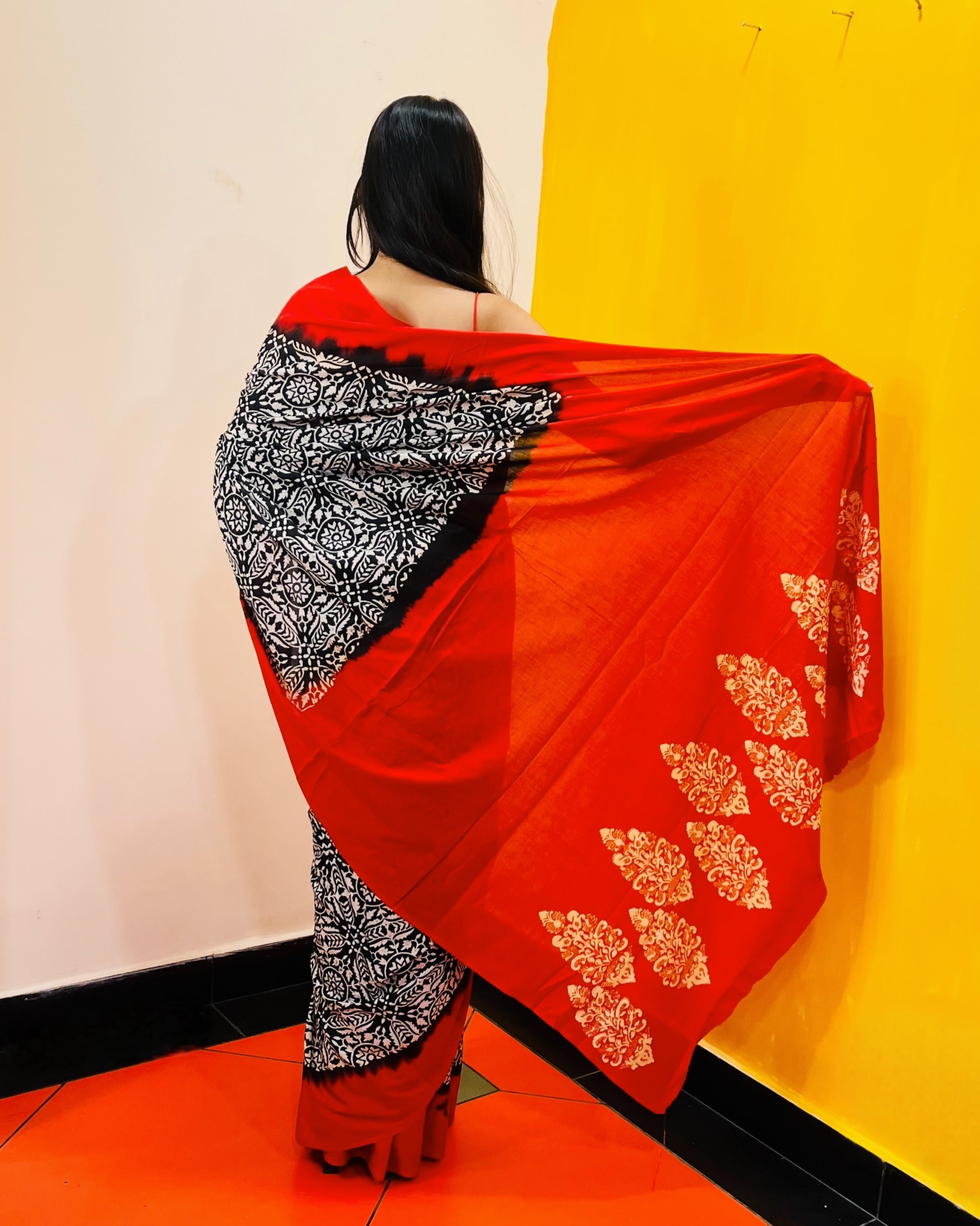 Discharge Printed Saree - Chandrika - Anuradha Ramam