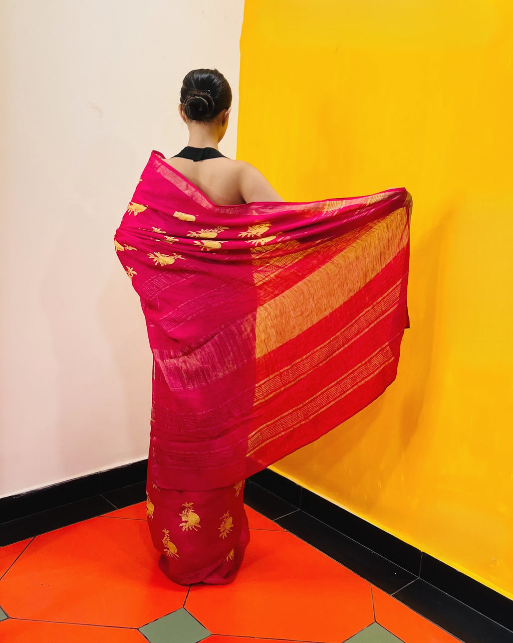 Discharge Printed Saree - Chaitanya - Anuradha Ramam