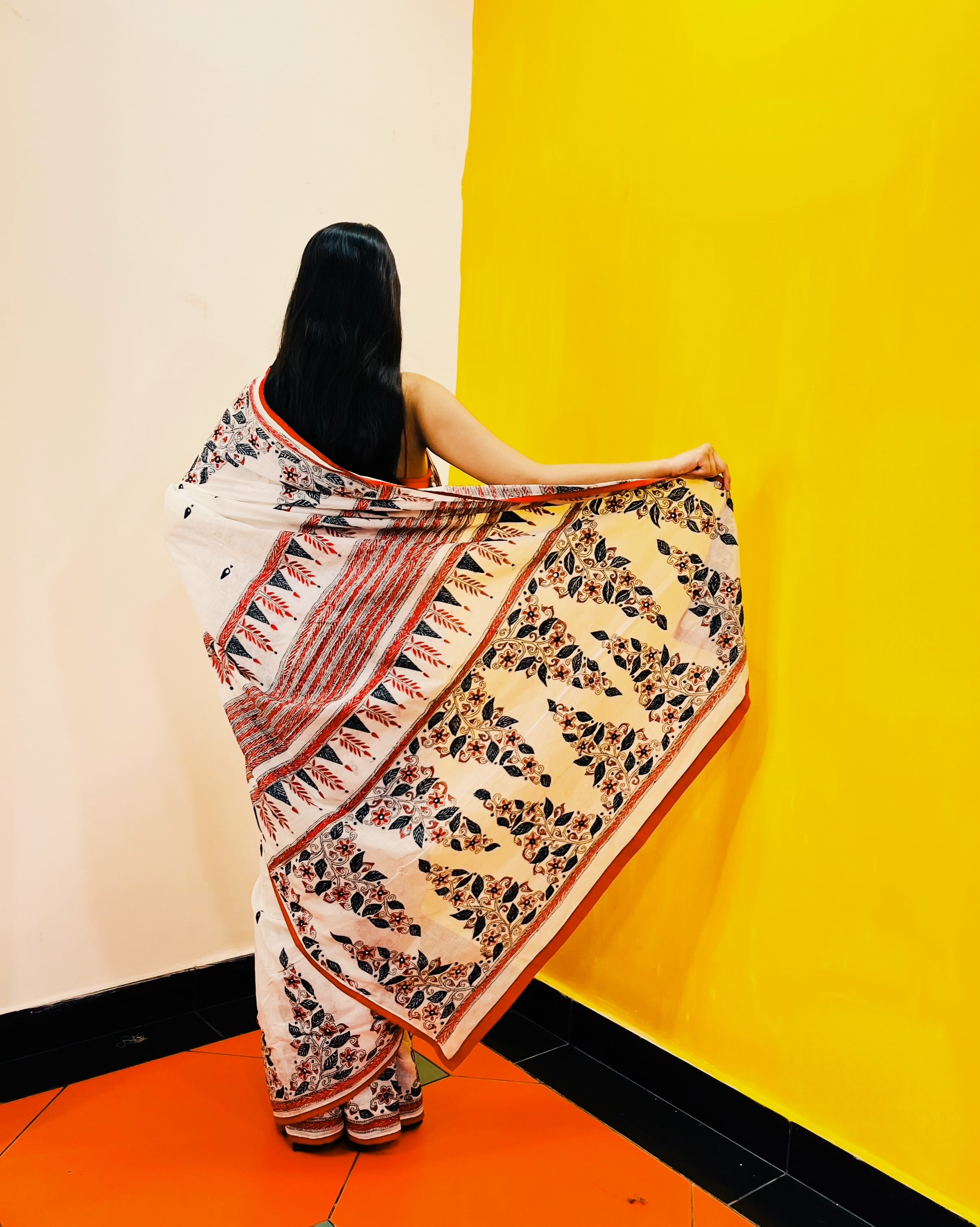 Kantha Embroidered Saree - Anvi - Anuradha Ramam