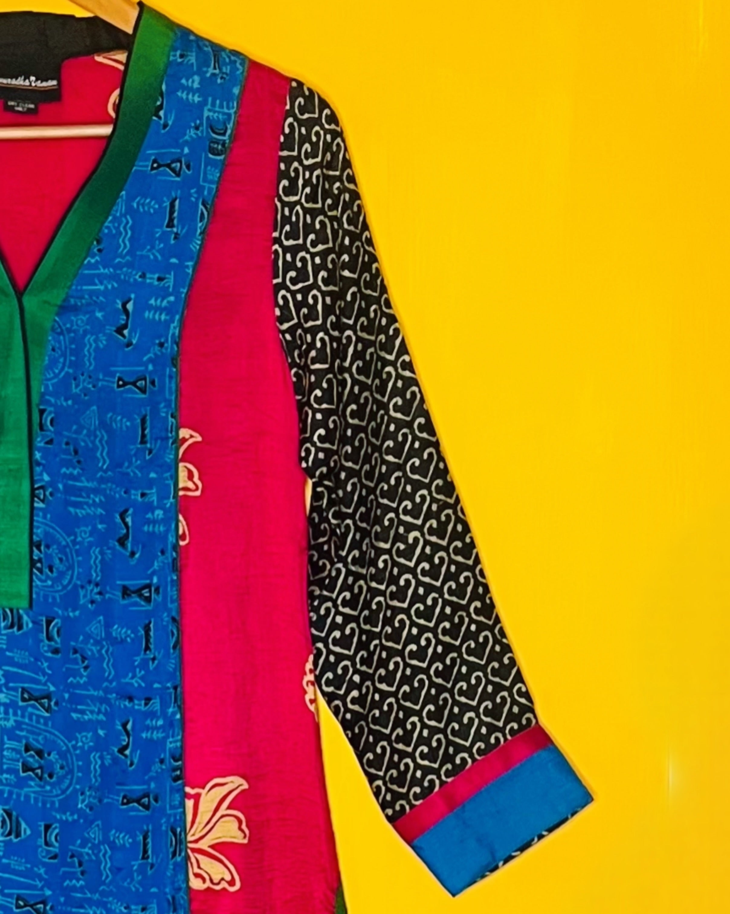 Asymmetric Silk Kurta - Geetika (Size - M) - Anuradha Ramam